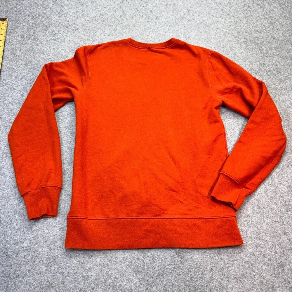 The North Face Men's Med Crewneck Sweatshirt Orange Fleece Cotton‎ Blend Logo